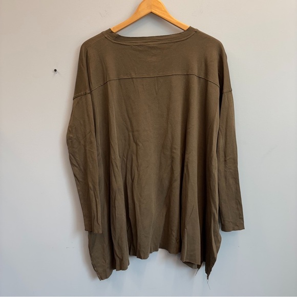 Planet by Lauren G Top Long Sleeve Tunic Lagenlook One Size Pima Cotton pockets - Picture 7 of 11